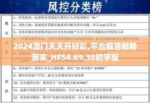 2024澳门天天开好彩,平台解答解释落实_HFS4.69.38初学版